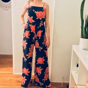 Leith  |  Wide Leg Floral Jumpsuit